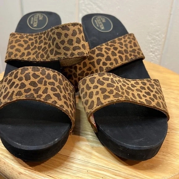 Gemi Collection leopard print block heel sandals - Picture 2 of 10